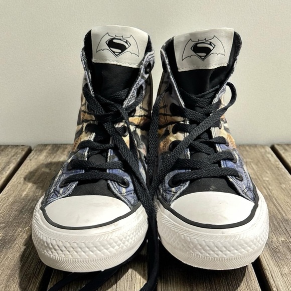 🖤 Converse Batman v Superman High Top Sneakers – Men’s 7.5 / Women’s 9 - Picture 1 of 16
